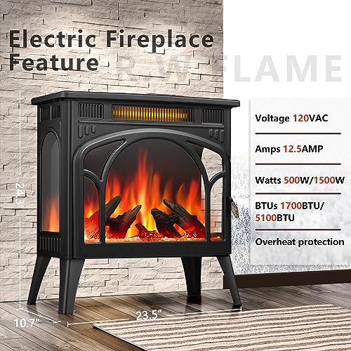 Image of R.W.FLAME Electric Fireplace Heater 25 inch with Remote Control, Flame Upgrated