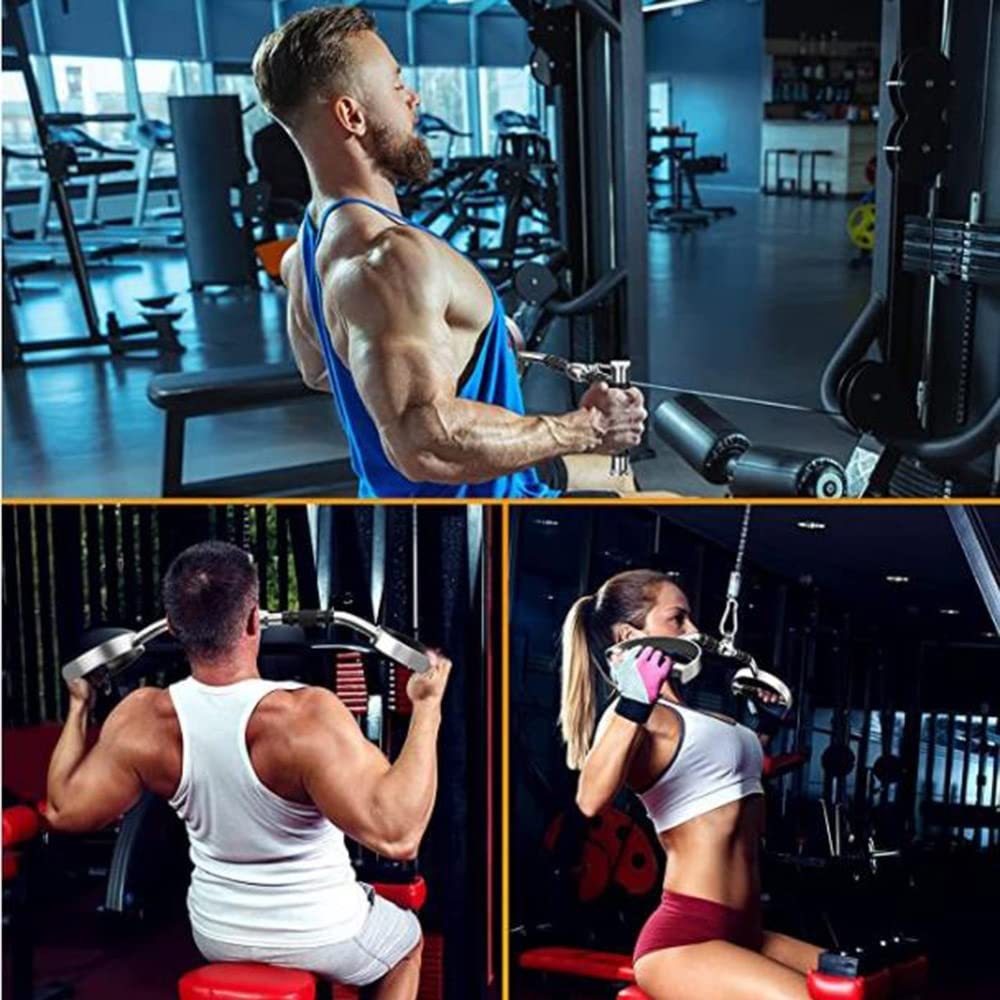 Barra Lat Machine VirtuFit – Cromata Con Impugnature In Gomma, Per Cavi, Allenamento Schiena Bicipiti E Tricipiti
