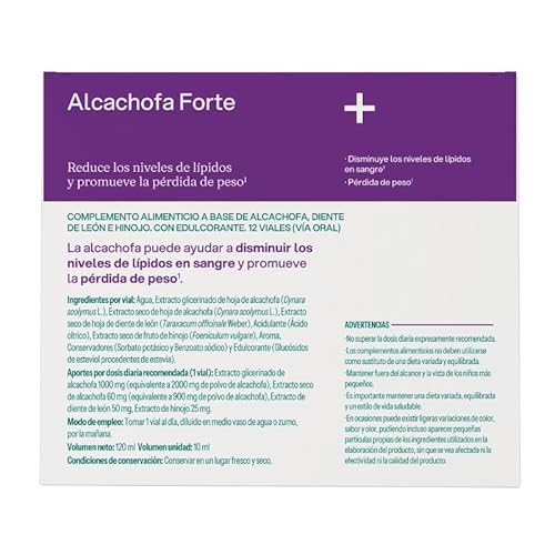 Vive+ Alcachofa Forte – 2 Paquetes de 12 Viales – Suplemento Natural para la Salud Digestiva y Control de Peso – Alcachofa, Diente de León e Hinojo – Detoxificación y Bienestar General - imagen 4