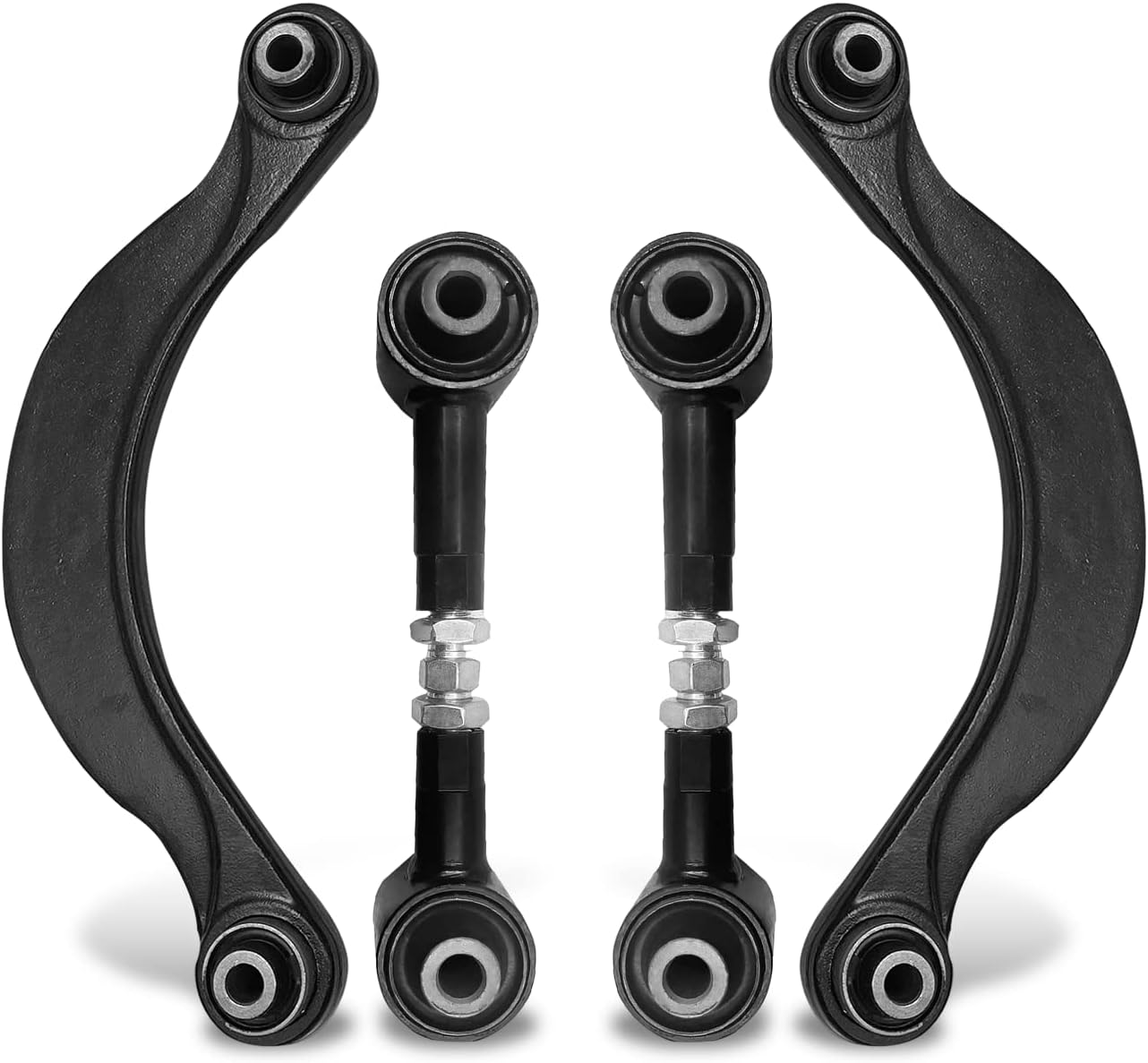 Suspension Kit, Replacement For Left & Right Rear Upper Control Arm Lower Lateral Link Compatible With 2006-2012 Ford Fusion, 2003-2008 Mazda 6, 2007-2012 Lincoln MKZ