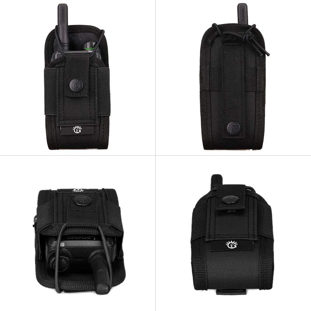 Selighting Taktyczna torba na krótkofalówkę mała torba Molle Airsoft do Walkie Talkie (czarna)