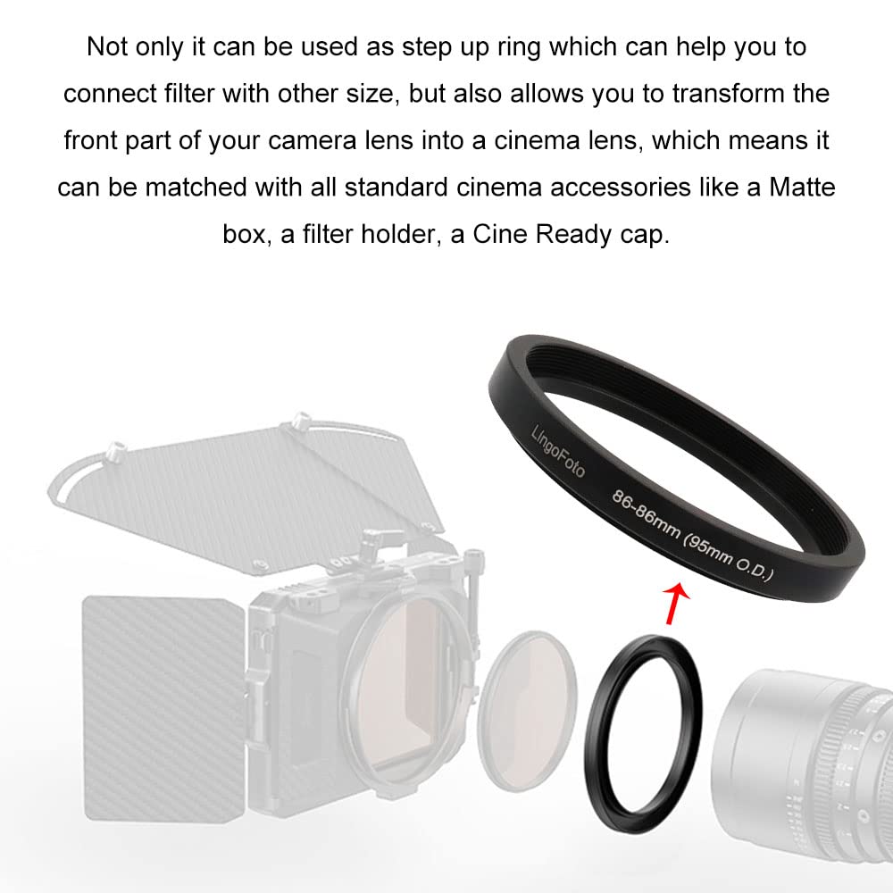 Amazon | 86-86/95mm ステップアップマットボックスアダプター 86mm