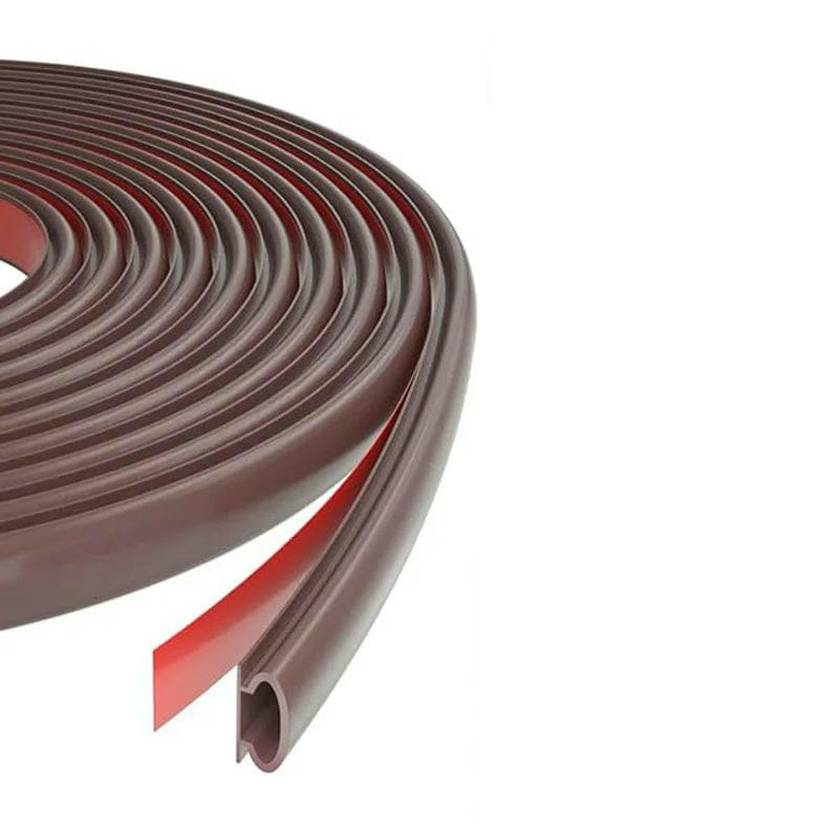 Yfshc Brown 10X6mm 6M 1Roll 6M/1Roll Window Dustproof Soundproof Bedroom Door Weather Sealing Strip 10 * 6Mm Self Adhesive Anti-Collision Sound Insulation-Brown-10X6mm-6M 1Roll