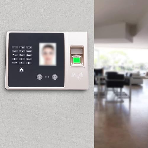 Leblett Relojes de tiempo para negocios, máquina de entrada y salida de reloj para empleados, máquina de asistencia al trabajo con reconocimiento