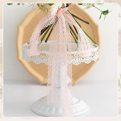 Miniatura 7 de Cinta de encaje de 1.2 pulgadas de ancho x 50 yardas de tela de encaje con patrón vintage, perfecta para envoltura de regalos, manualidades, diseño