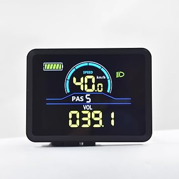 Ebike Display P5C, UART No. 2 Protocol, 24V-60V ABS Colorful Cycling Computer Left-Side Ebike Controller, Ebike LCD Display to Enrich Cycling Journey