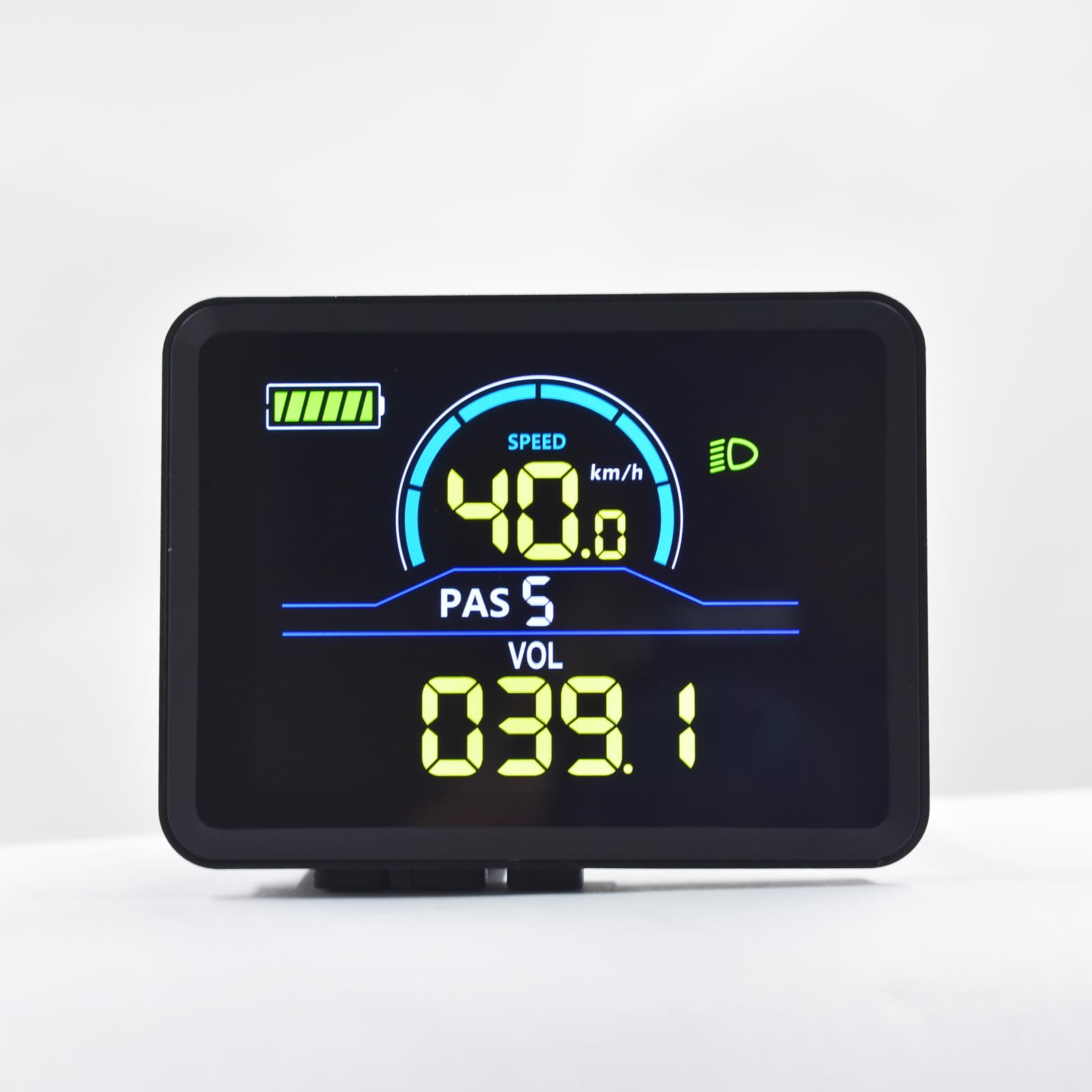 Mcezdy Left-Side Ebike Display, UART No. 2 Protocol, 24V-60V ABS Colorful Cycling Computer, Ebike LCD Display to Enrich Cycling Journey
