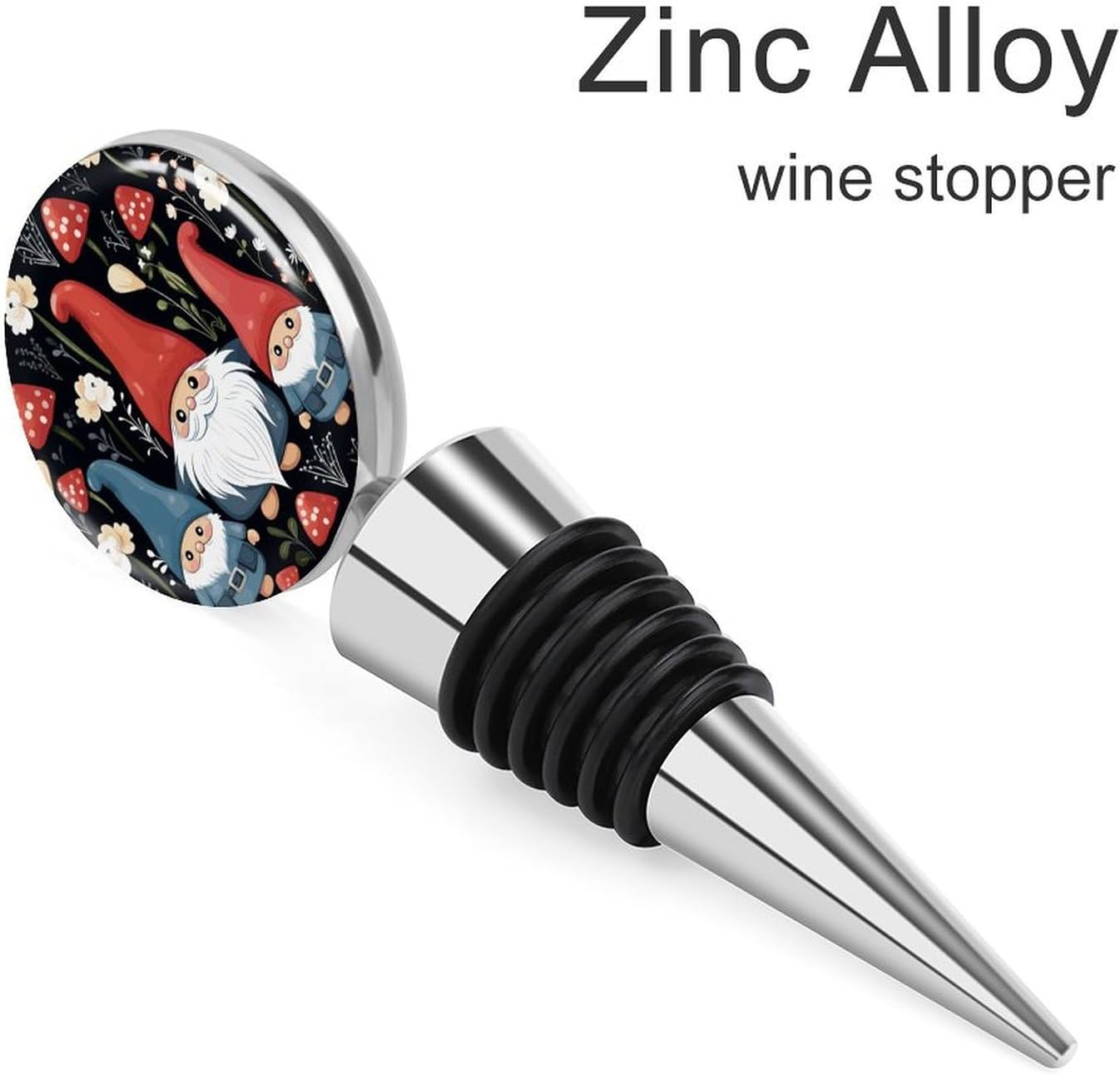 Cute Gnomes Wine Bottle Stopper Reusable Wine Seal Stopper, Decorative Bottle Sealer Keep The Wine Fresh, Is An Ideal Wine Accessory Gift image 3