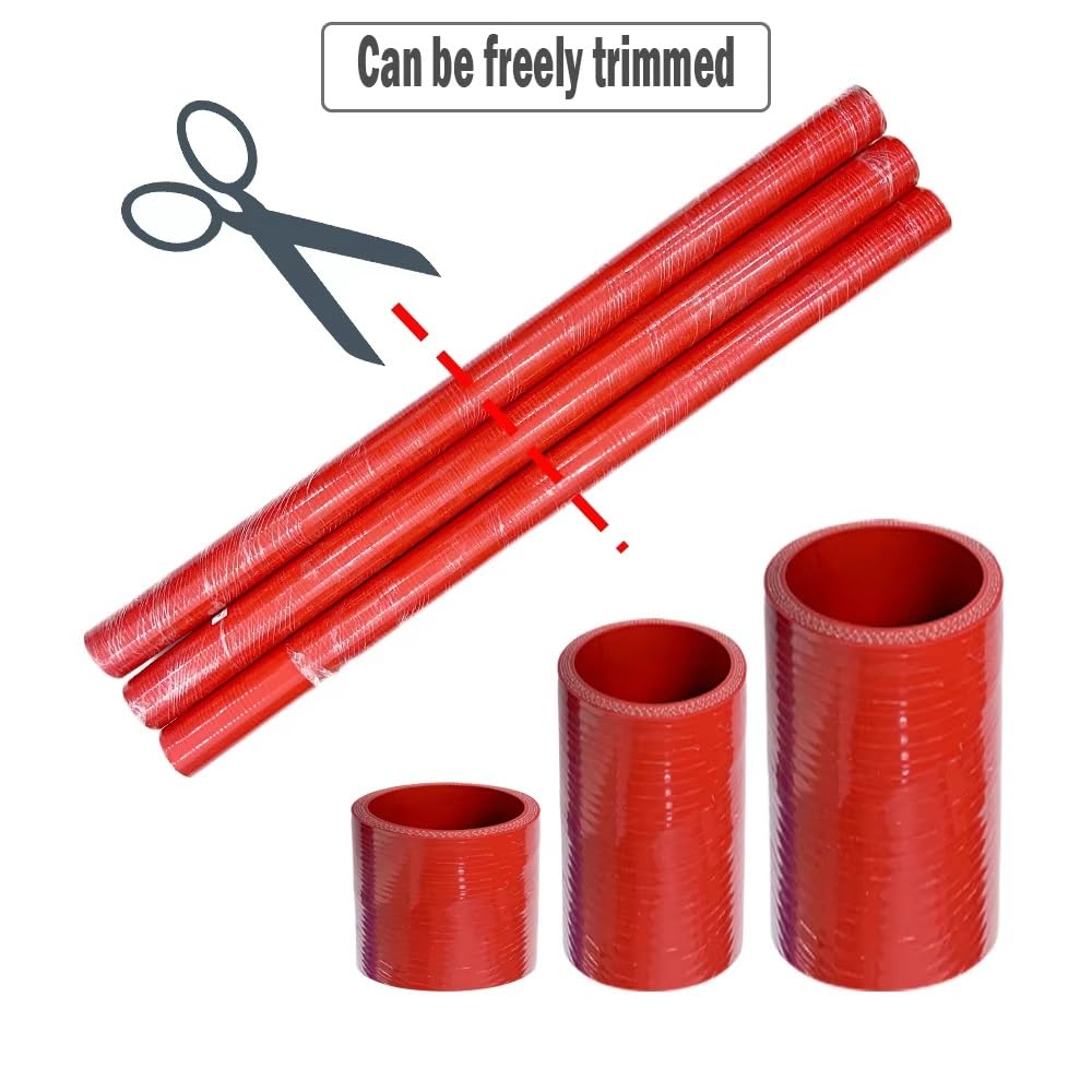 Manguera reductora de silicona reforzada, 800 mm de longitud, alta temperatura de 240 °C y resistente a la presión para turbo/intercooler