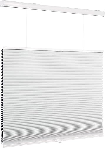 Miniatura 2 de Pumkust Persianas plisadas sin cordones personalizadas, parte superior abajo, opacas con aislamiento térmico, pantalla celular con el diámetro de