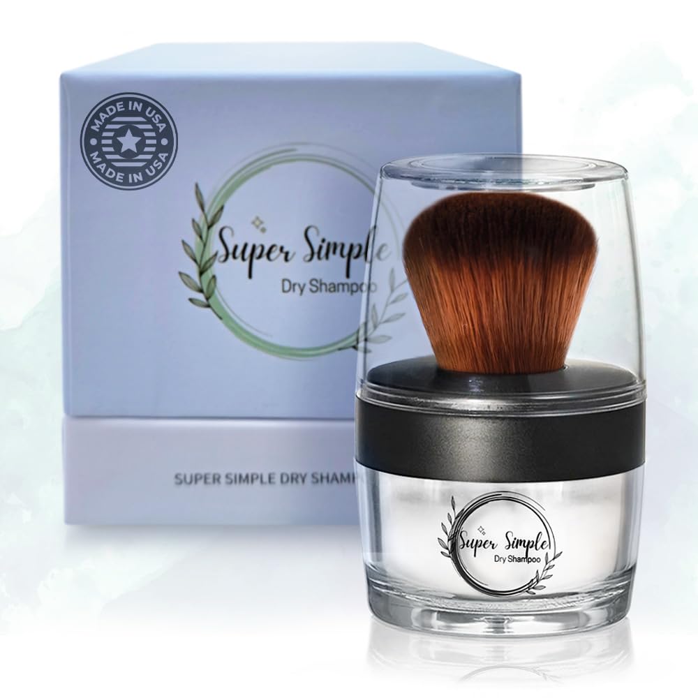 Super Simple Natural Dry Shampoo Powder, Arrowroot, Travel Size, 0.4oz