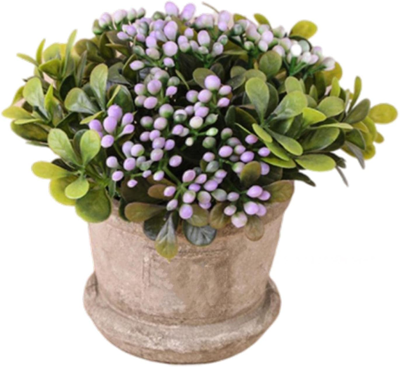 Artificial Plants Outdoor Simulation Potted Plants Plant Mini Potted Artificial Plants Small Fake Plants Potted Series for Home Office Table Kitchen Bedroom Decoration(Purple)