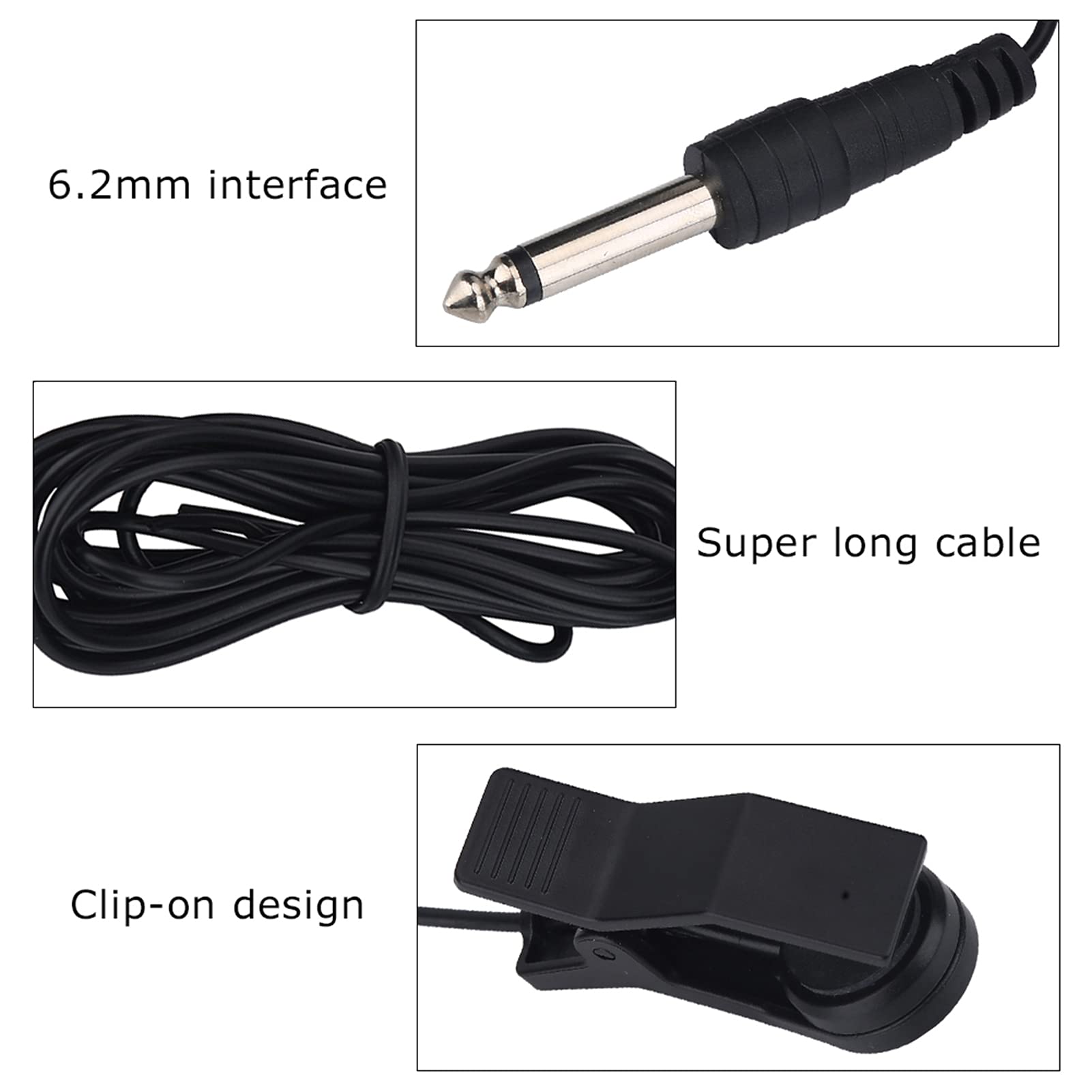 Yctze Portable Clip-On Pickup Contact Microphone for Tuning Instruments Acoustic Guitar, Ukulele, Cello, Woodwind Instruments, and More - Image 4