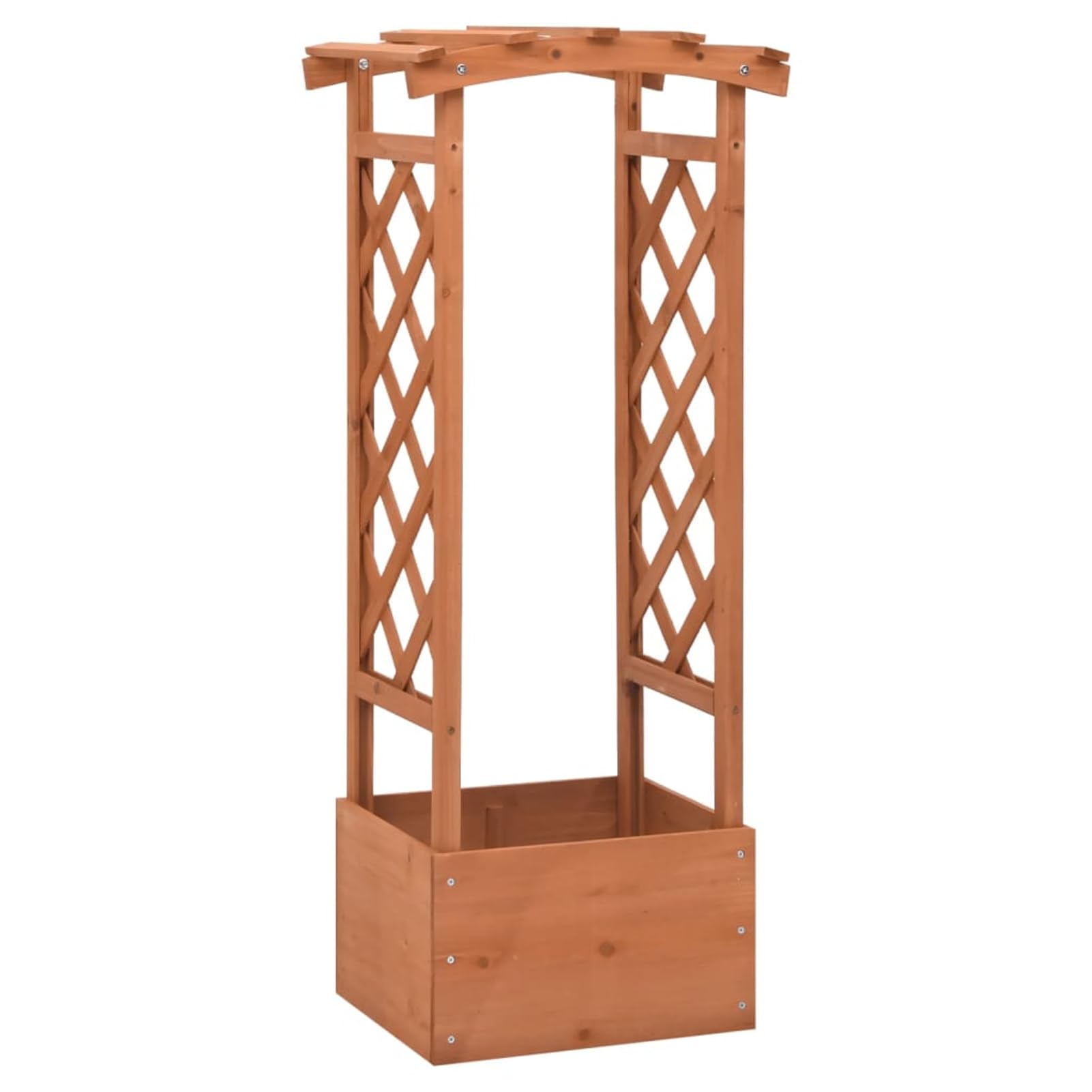 Gecheer Bloembak voor de tuin met latwerk lichtgrijs 120 x 40 x 136 cm PP met rankrooster voor buiten, plantenbak met scheidingswand, verhoogd bed, rooster, bloembak voor buiten