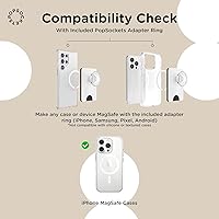 Vista 7 de PopSockets Billetera Kick-Out para MagSafe, soporte ajustable, soporte magnético, arco iris - Aura