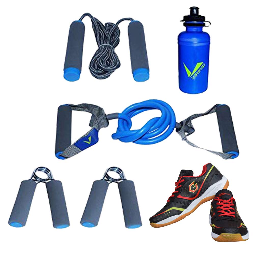 Gowin Badminton Shoe Smash Black Size-13 Kids with Verified Training Set-image-30