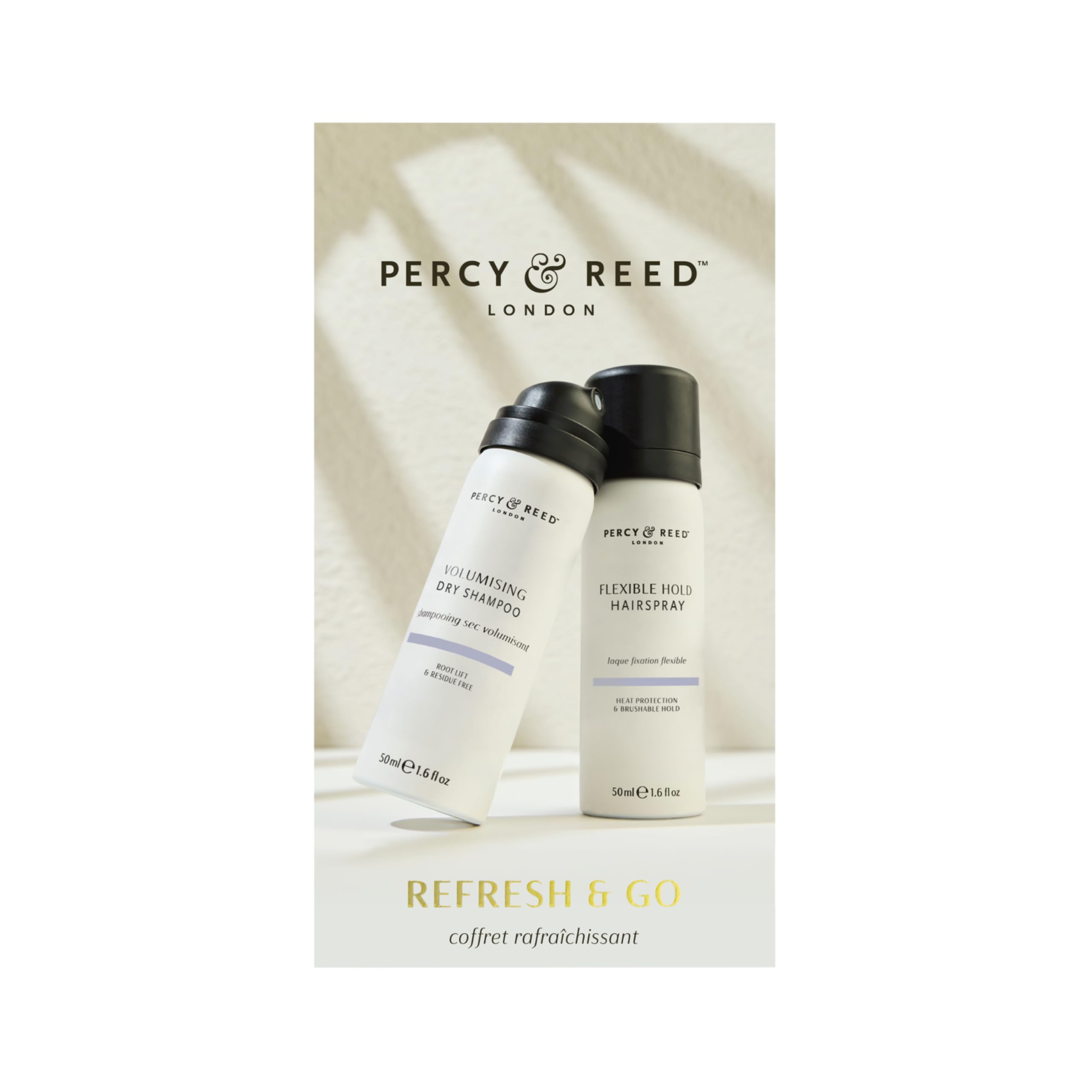 Percy & Reed Volumising Dry Shampoo & Flexible Hold Hairspray 2 x 50ml