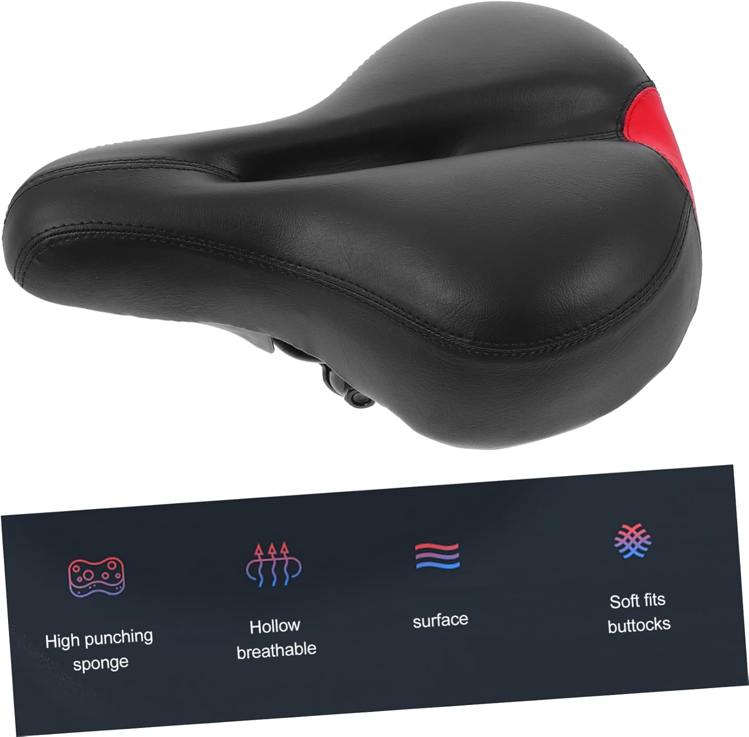 Indoor Stationary Bike Seat Soft Saddle Pad Fitness Bike Saddle Home Cycling Seat High Rebound Cushion