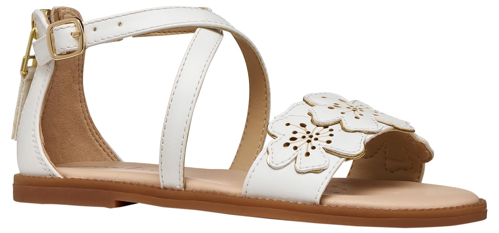 Geox J Karly Girl Sandal, White, 29 EU