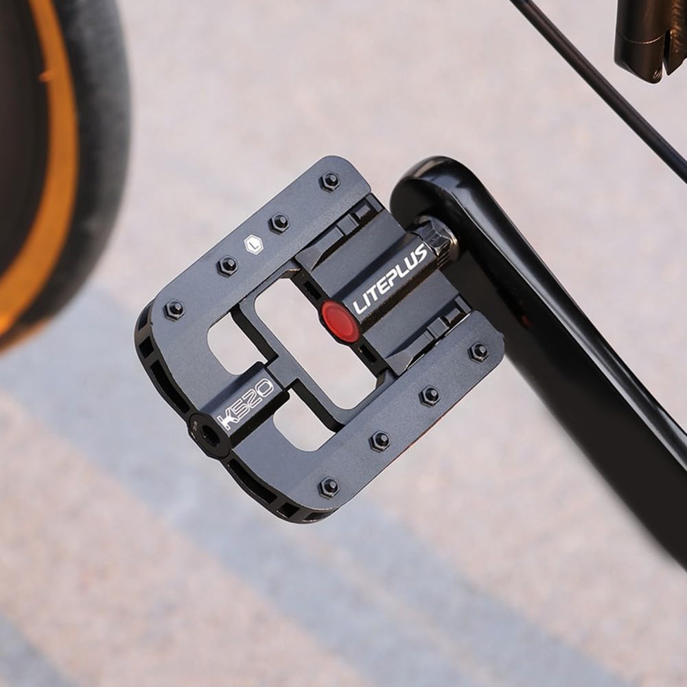 Pedales de bicicleta, 1 par de pedales de bicicleta, pedales plegables de aleación de aluminio, para bicicleta de carretera MTB