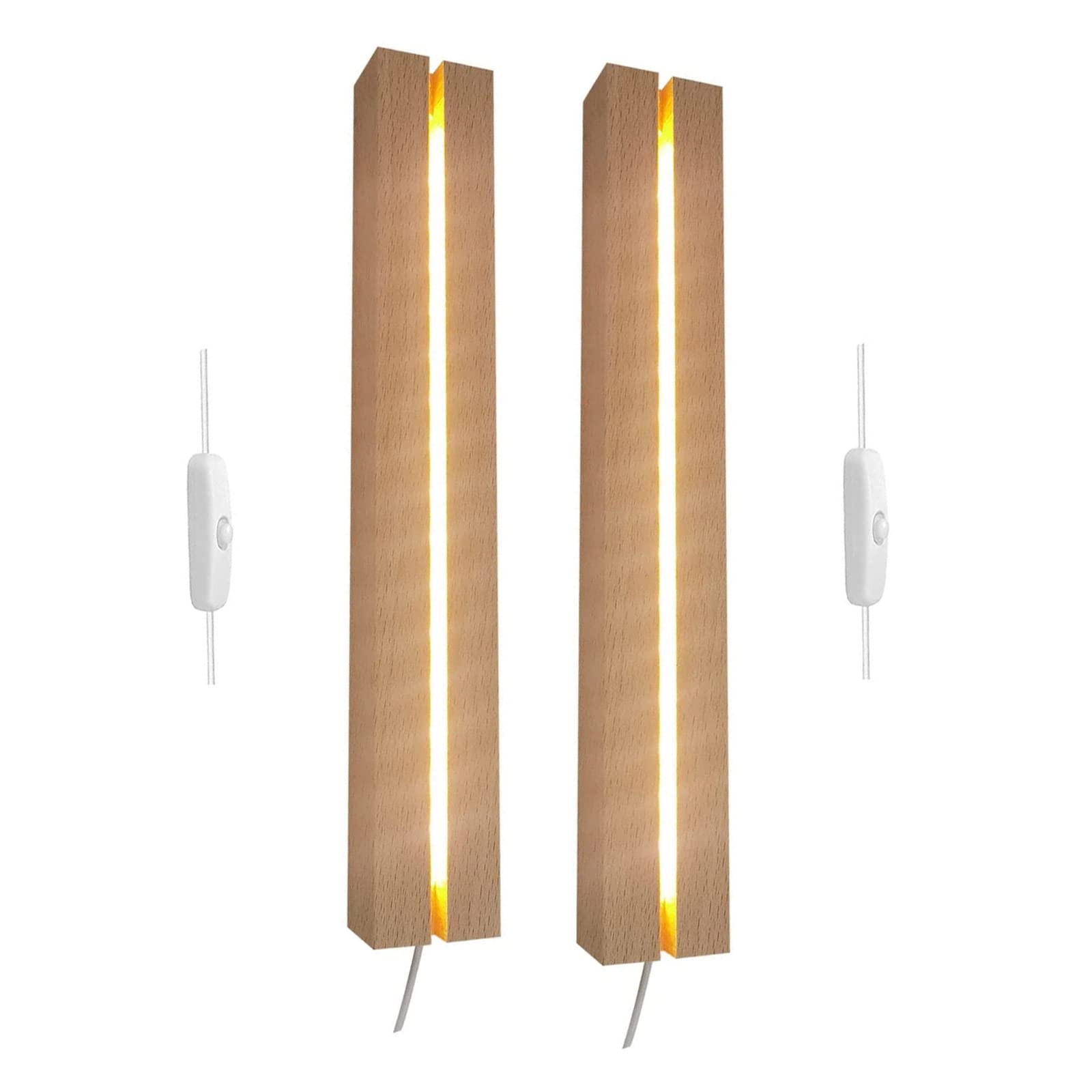 Base de Exhibición de Luces LED mumisuto de madera con USB y siete colores para manualidades