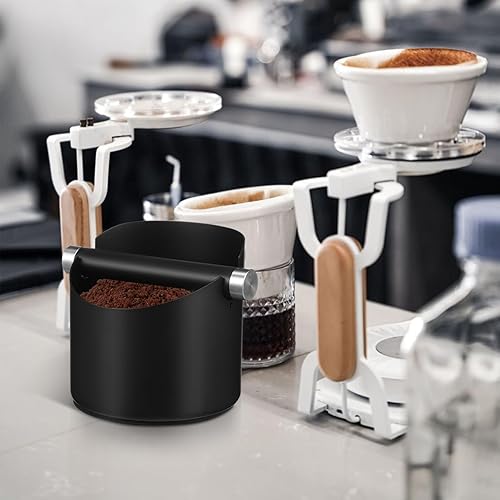 Miniatura 7 de Alipis Caja de café de acero inoxidable para café expreso, contenedor de posos de café, accesorios para máquina de café expreso con cepillo de