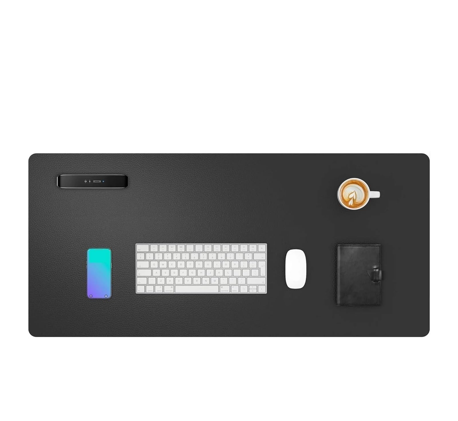 Schreibtischunterlage, Schreibtischunterlage fürs Büro, großes Mauspad, wasserdicht, rutschfest, PU-Leder, Schreibtischunterlage for Büro und Zuhause Für Büro und Zuhause(Black,100X50 cm)