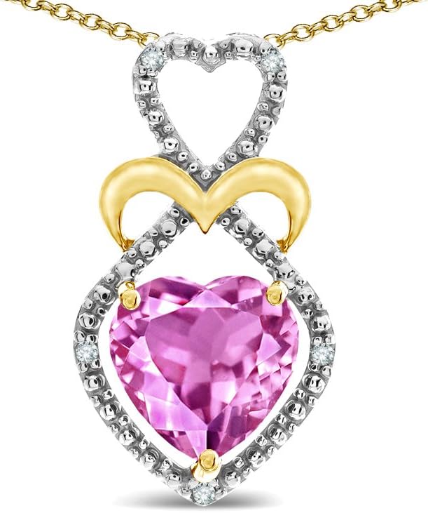 Amazon | STAR K 14 Kハートシェイプ8 mmハートペンダントネックレス