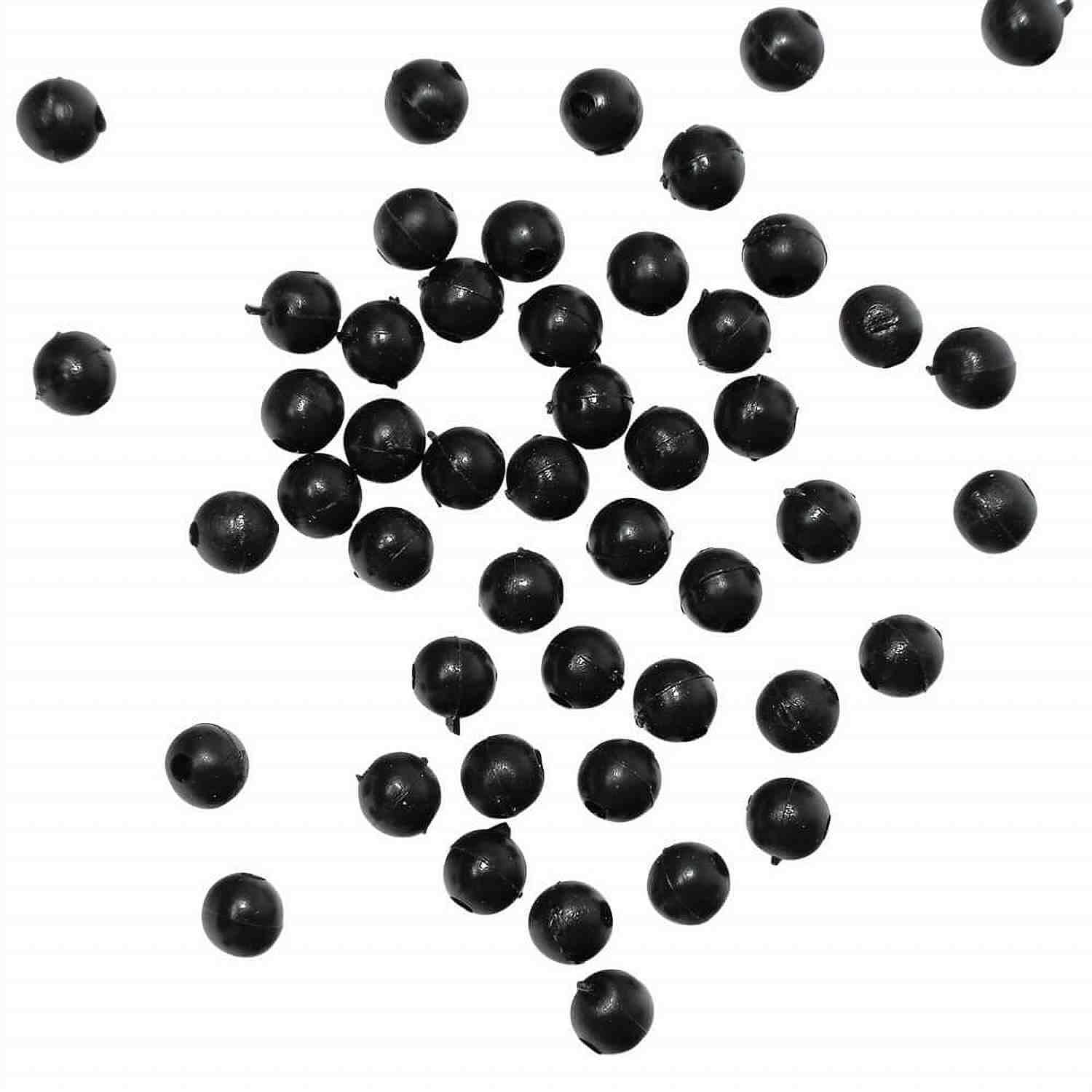 Tronixpro Round Beads Max Pack 4mm Black Qty 375 | Sea Fishing Beads | Shatterproof Polycarbonate Plastic Beads | Ideal for Building Streamlined Rigs for Long Distance Beach Fishing | MP79