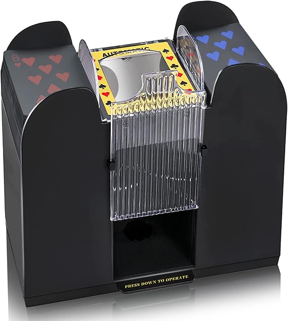 Nileole 6 Decks Automatic Card Shuffler, Battery Operated Electric Shuffler, Casino Card Game