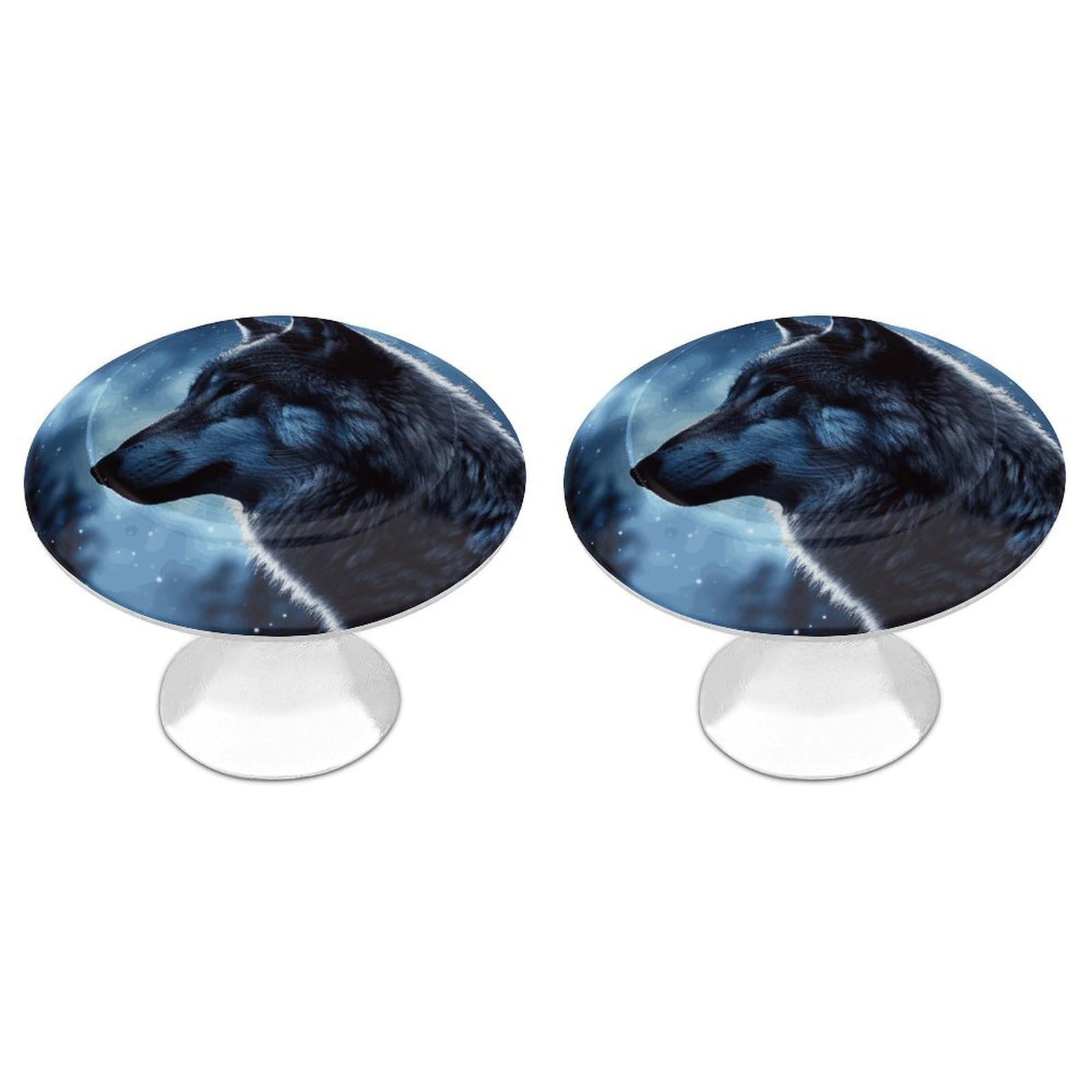 Btcowzrv Style Lonely Wolf 2 Pack Cabinet Knobs Drawer Pulls