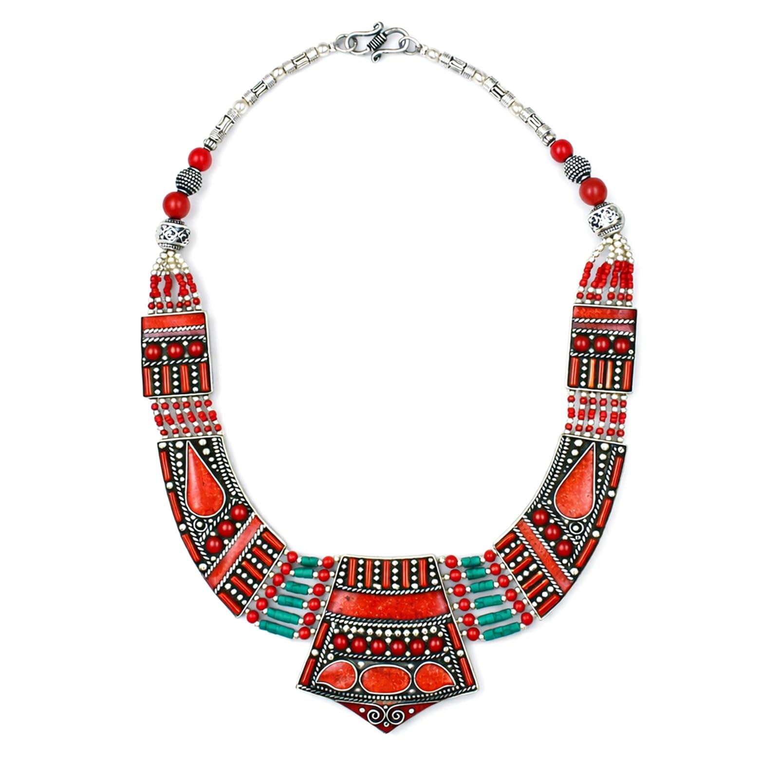 Gioiello Etnico Artigianale Boho Statement Collana Fashion