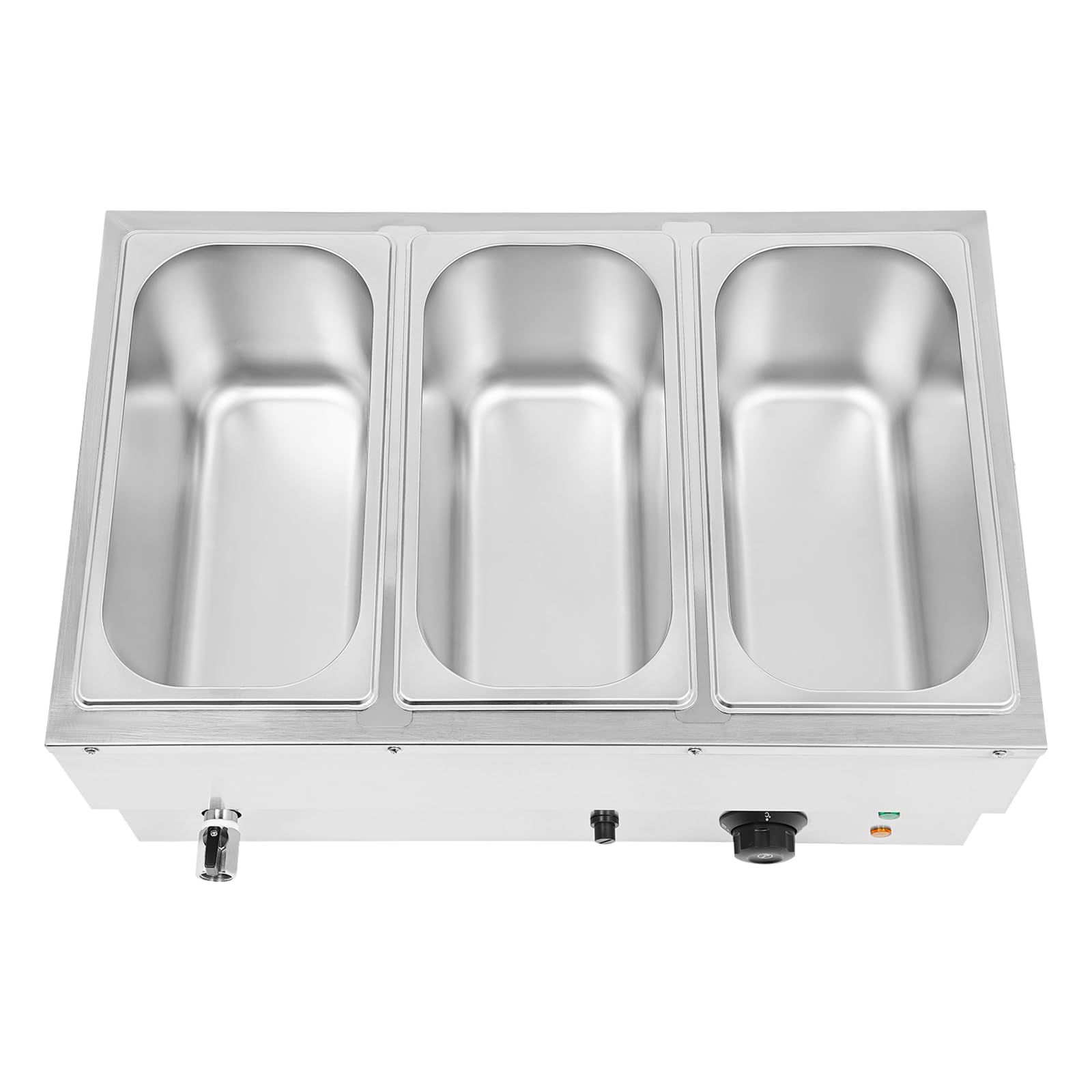 Bain Marie - Scaldalibi a buffet in acciaio inox 3Pan, regolazione della temperatura 30-110°C, contenitore per buffet, bagnomaria per feste, catering e ristoranti