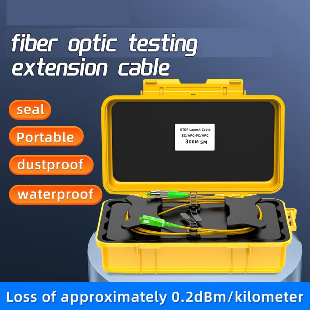 OTDR Launch Bobine de Câble Transmetteur à Anneau à Fibre Optique 300m Éliminateur de Point Mort OTDR Fiber Optic SC / -LC /