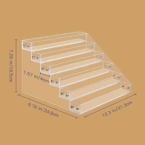 Miniatura 2 de Benbilry Organizador de esmalte de uñas acrílico de 6 niveles, 72 botellas, soporte de aceite esencial, soporte transparente para esmalte de uñas,