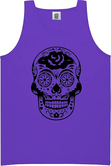 Sugar Skull Bright Neon Tank Top - 6 Bright Colors