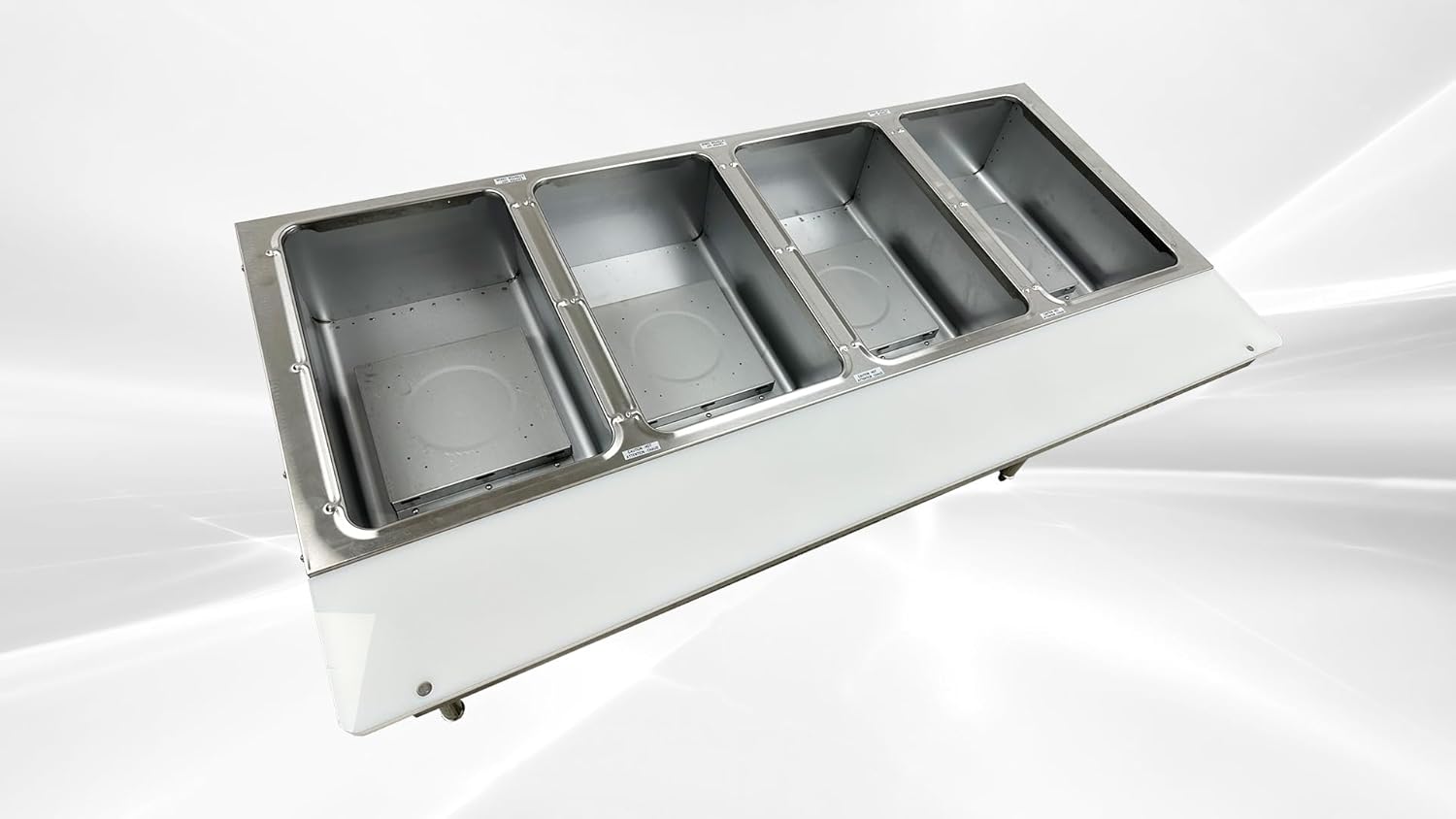 Commercial Steam Table Warmer 58" Wide 4 Open Well-NSF Certified Stainless Steel with Undershelf and Cutting Board-use Natural Gas or Propane