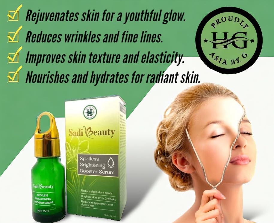 Miniatura 5 de Sadi Beauty Hoang Huy Organic - Suero de acción rápida antienvejecimiento e impecable para iluminar la piel, con ácido hialurónico, uso diurno o