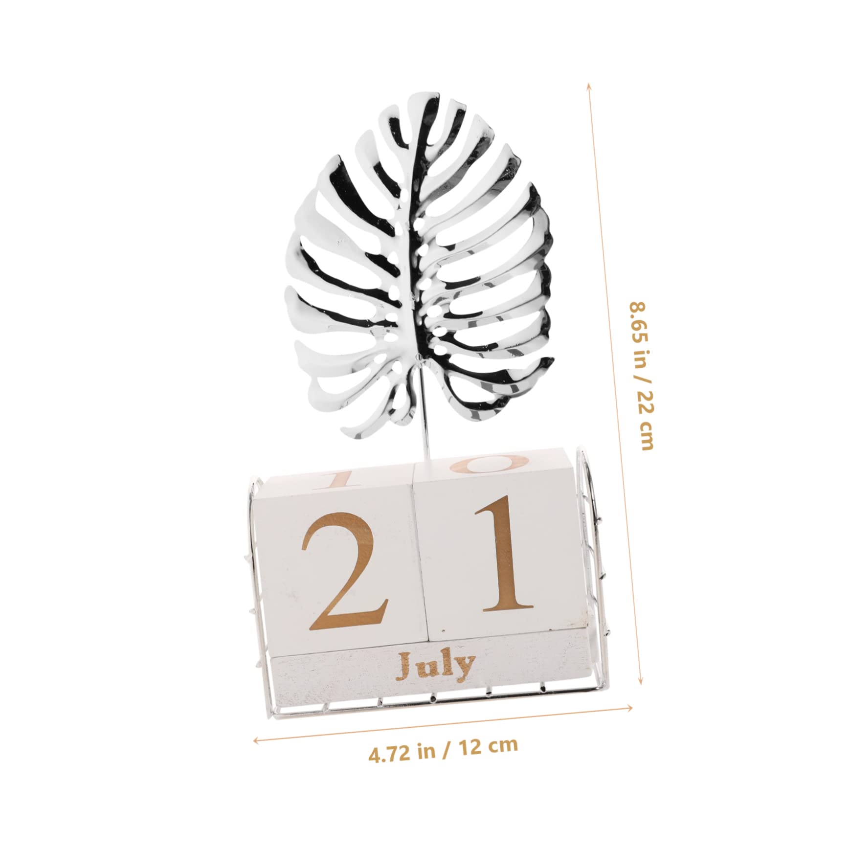 SHINEOFI 2 Piezas de madera calendarios de mesa calendarios mesa creativo escritorio con perpetuo de escritorio decoración de oficina planchar