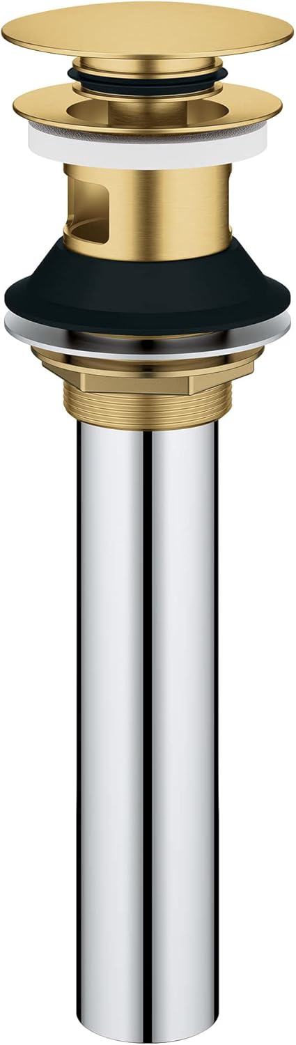 Grohe Bathroom Sink Pop-Up Drain with Overflow, Starlight Chrome