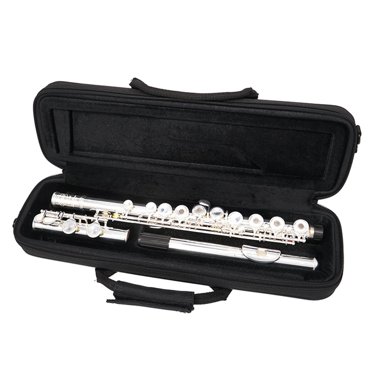 flauto traverso Flauto C-key Flauto Placcato Argento Rame Bianco 16 Fori 17 Fori Aperti E Chiusi(16 holes)