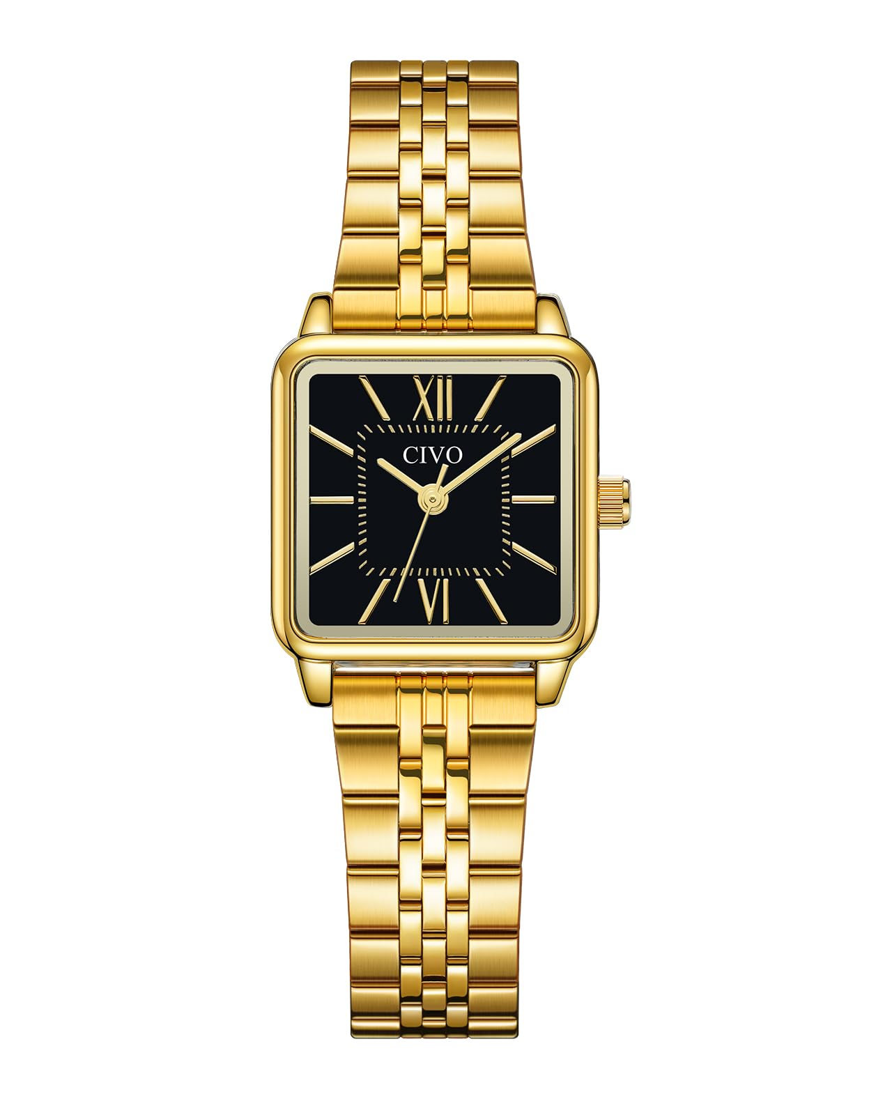 CIVO Armbanduhr Damen Retro Damenuhr: Elegant Quadratisch An