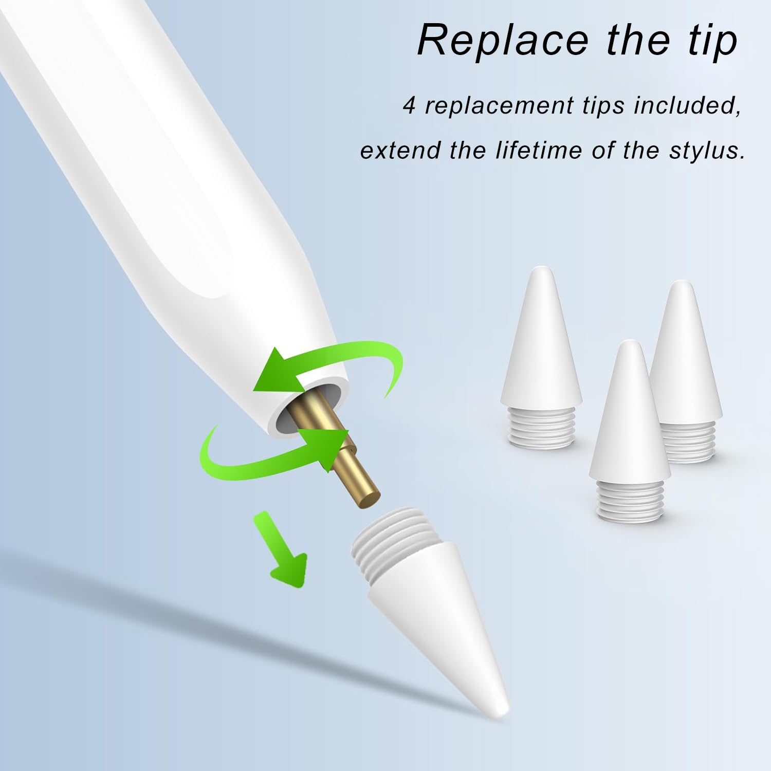 iPad Pen for Apple iPad 2018-2025, 10 Minutes Quick Charge Pencil with Palm Rejection, Pen for iPad 6-11ª, Air 3-5ª/13"/11"M2 - 1