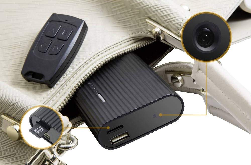 Technaxx Power Bank 6000mAh mit Full HD-Kamera TX-92, Powerbank mit Überwachungs- und Spionkamera