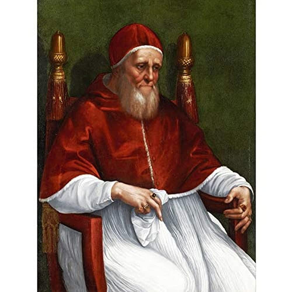 Raphael And Workshop Portrait Of Pope Julius II Unframed Wall Art Print Poster Home Decor Premium
