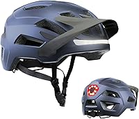 Vista 8 de Casco de bicicleta, cascos para adultos hombres, luces LED delanteras y traseras con certificación de seguridad, casco de bicicleta de carretera MTB