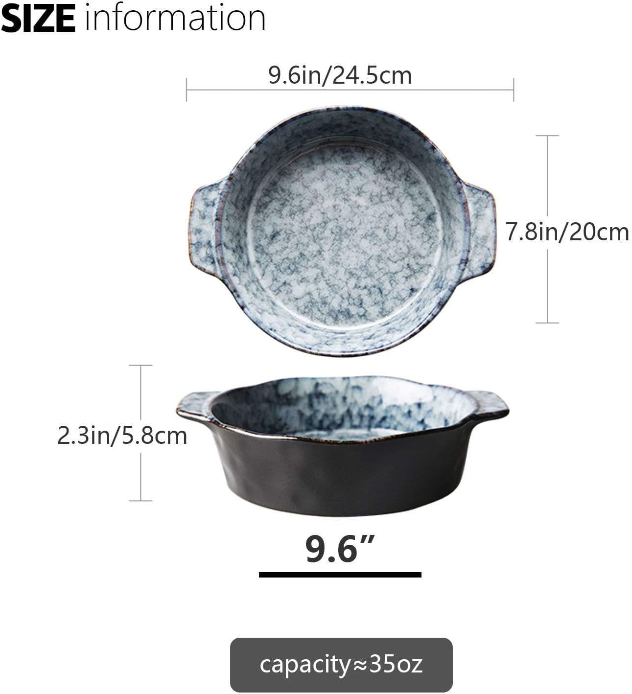 Suppenschüssel aus Keramik Porzellan-Keramik-Suppennudelschüssel, französische Zwiebelsuppe(9.5inch)