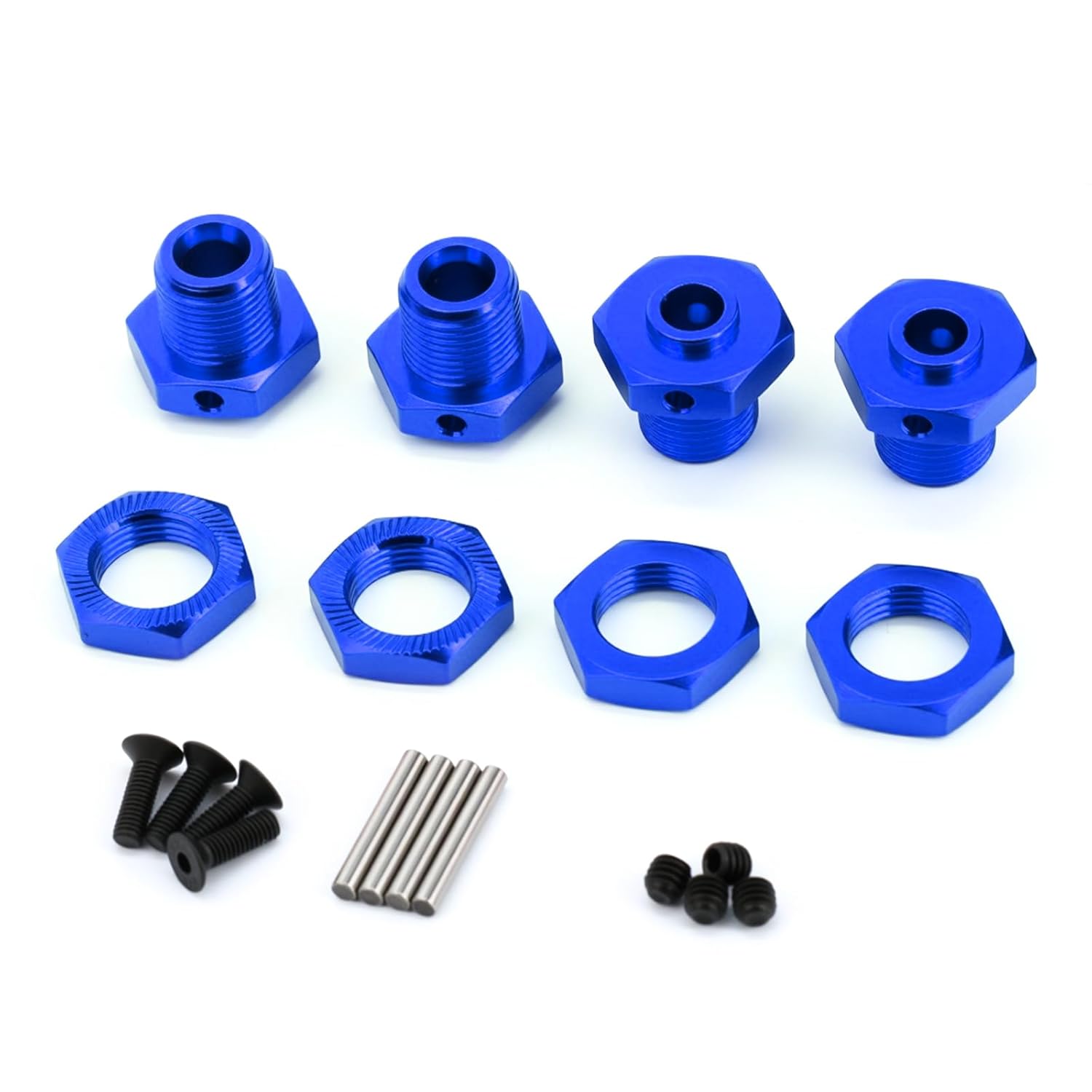 Aluminum Alloy 17mm Wheel Hex Nut Upgrade Part for Arrma 1/8 Typhon 3s 1/10 Big Rock V3 (Blue)