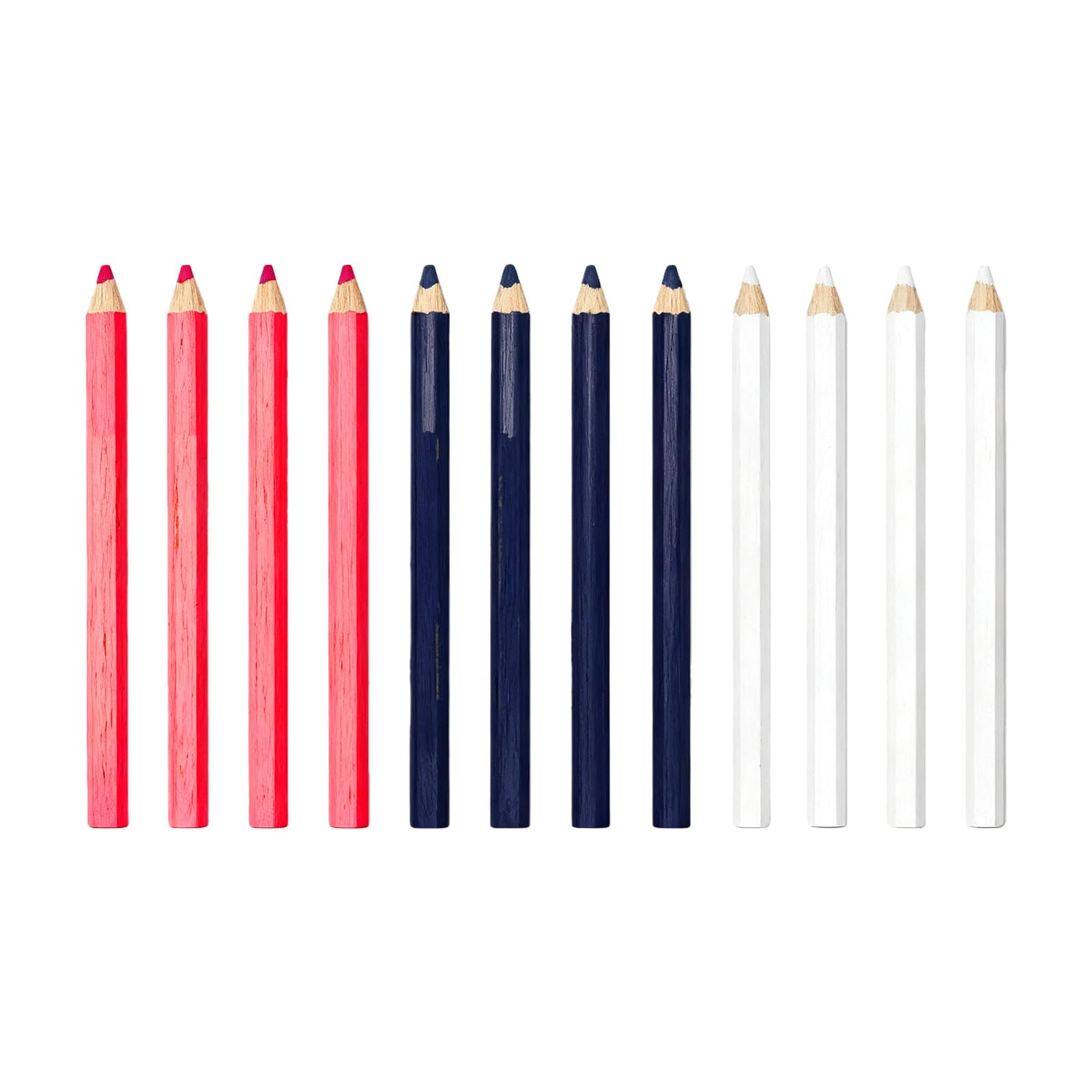 Nucelit 12Pcs Multipurpose Craft Pencils Ergonomic Grip for Fabric Tailoring Ceramic Drawing Dressmaking Glass Marking Pencil Glass Pencil Sewing Fabric Tailoring
