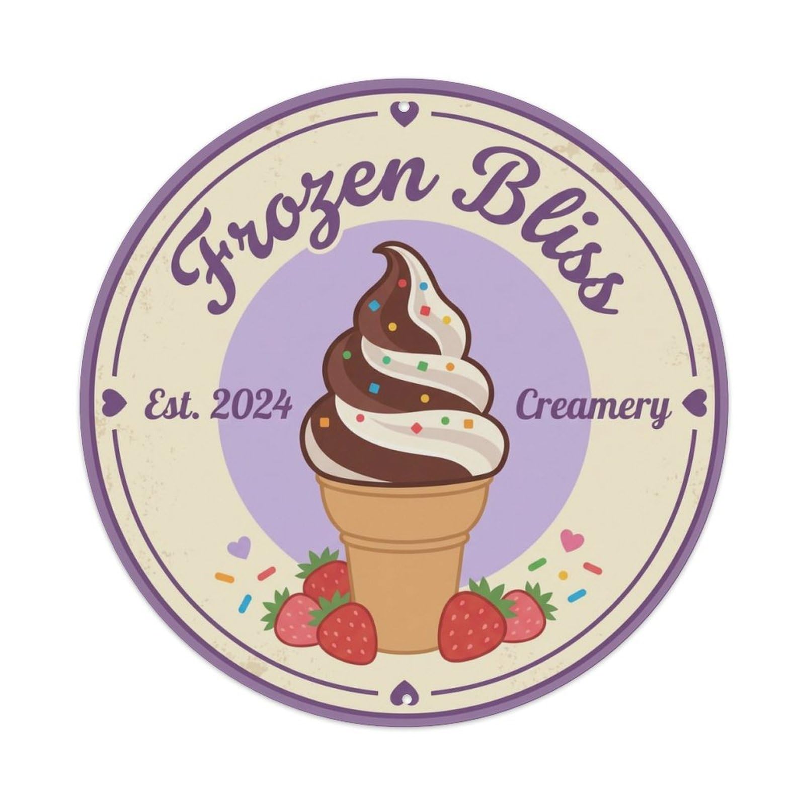 Frozen Bliss Retro Advertising Metal Tin Sign